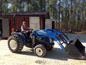 Jeanette on tractor 